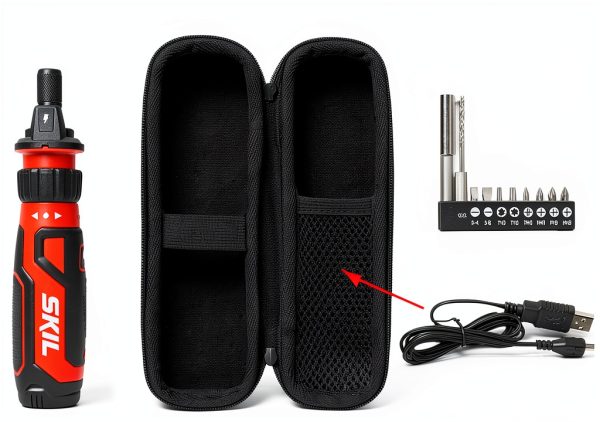 Hard Case for SKIL Rechargeable 4V Cordless Screwdriver Black EVA-3