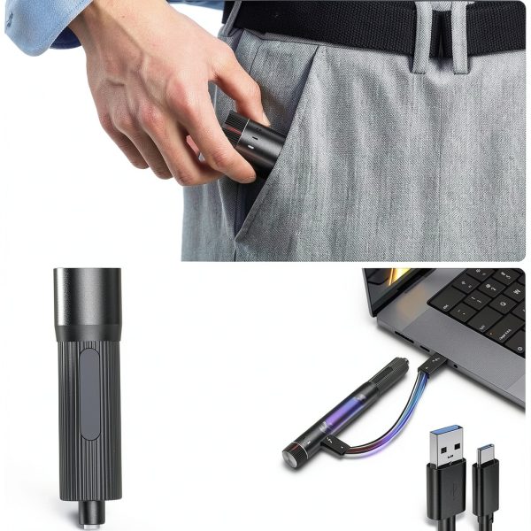 Mini Electric Screwdriver, Precision Screwdriver Set with 24 Magnetic Bits Rechargeable Magnetic Small Set for PC Building Electronic Phone Camera Laptop Watch Camera Repair Kit-4