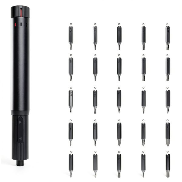 Mini Electric Screwdriver, Precision Screwdriver Set with 24 Magnetic Bits Rechargeable Magnetic Small Set for PC Building Electronic Phone Camera Laptop Watch Camera Repair Kit-6