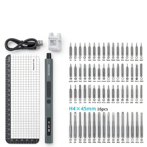 Mini Electric Screwdriver MIKESIER 5 Torque Levels 64 Magnetic Bits-5