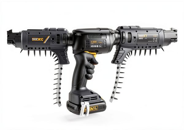 20V Drywall Screw Gun Brushless, MAXXT Cordless Lithium-Ion Brushless Self Feeding Drywall Screwdriver Autofeed 5000RPM with Collated Drywall Attachment（Included 2.0Ah Battery and Charger）-2