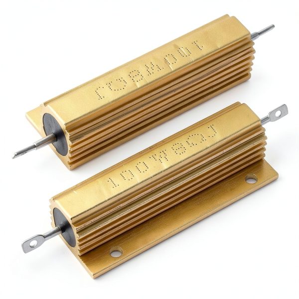 BokWin 5 Pcs 100W 8Ohm 5% Wirewound Aluminum Shell Gold Load Equalizing Resistors for Ring Doorbell, Car Light, Audio, Elevator-1