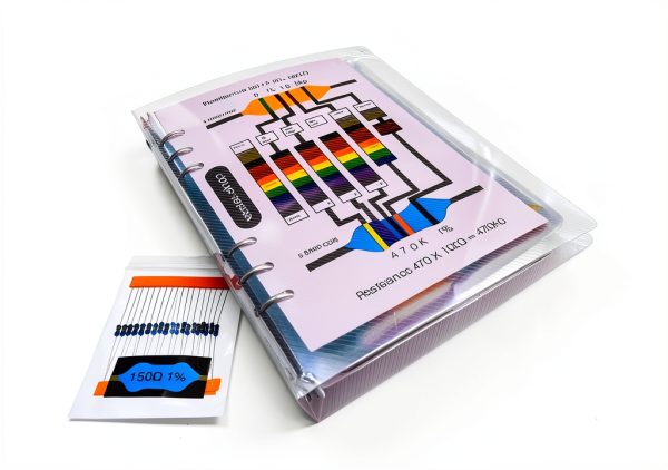 EEEEE 61 Values (Pack of 1095) 1% 0.25w Resistor Book kit, 1Ω-10MΩ RoHS Compliant for Arduino, Assorted resistors Set, Assortment ohm Pack (Ω, K, M)-2