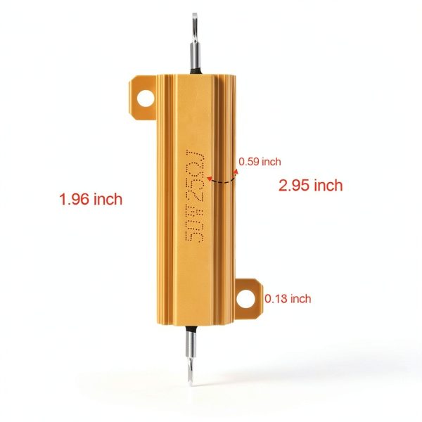 TiToeKi 50W 25 Ohm Aluminum Case Wirewound Screw Tap Chassis Mounted-2