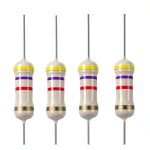 4.7K Ohm Carbon Film Single Fixed Resistor 1/2 W (0.5 Watts) 5% Tolerance, (4.7K R, 4.7K ohm, 4.7K Ω) Resistor (10 PCS)-0